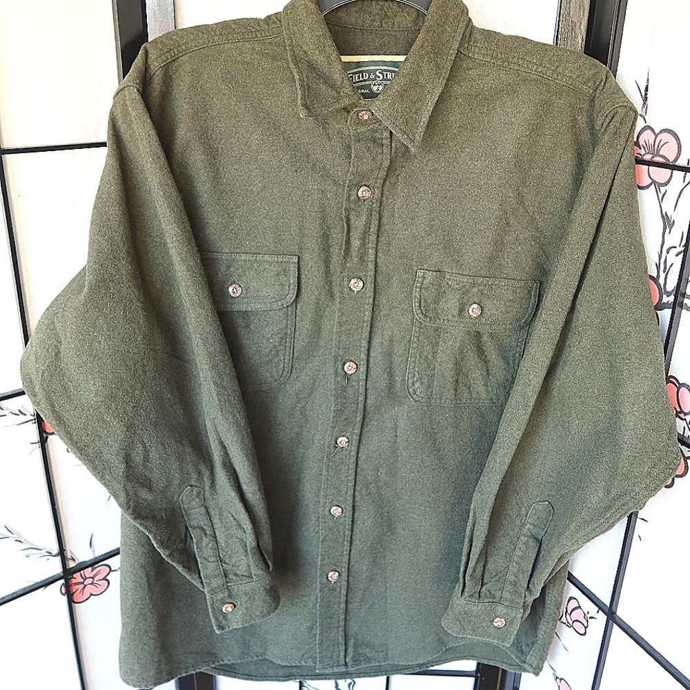 Field & Stream Sea Green Lightweight Long Sleeve Shirt Jacket Size XL